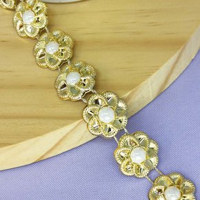 Aljofre de ABS Metalizado Flor 20mm