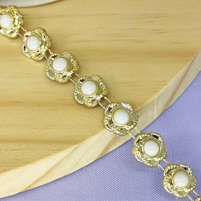 Aljofre de ABS Metalizado Flor 12mm