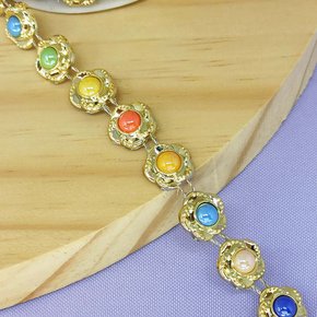 Aljofre de ABS Metalizado Flor 12mm