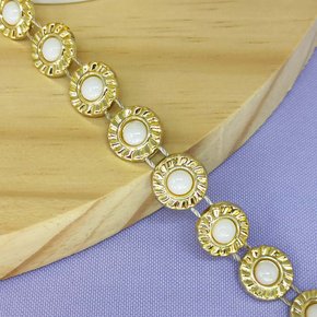 Aljofre de ABS Metalizado Flor 12mm