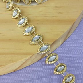 Aljofre de ABS Metalizado Flor 12mm