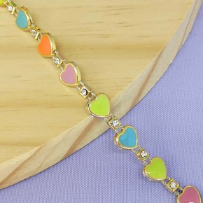 Aljofre de ABS Metalizado Coração 10mm