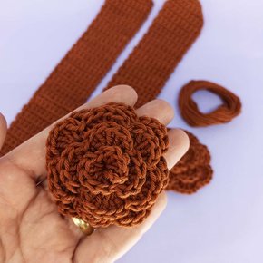 Kit de Aplique em Crochê Begônia