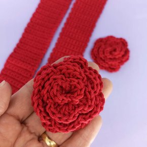Kit de Aplique em Crochê Begônia
