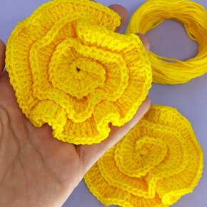 Kit de Aplique em Crochê Camélia