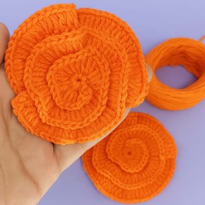 Kit de Aplique em Crochê Camélia