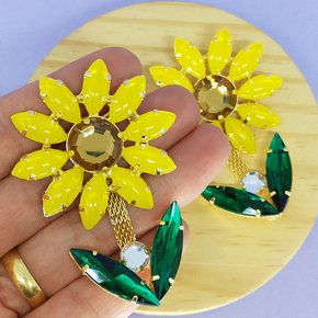 Cabedal Girassol Banhado Rebite