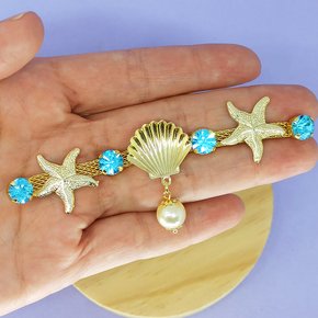 Cabedal Fundo do Mar Banhado Rebite Conchas e Estrela