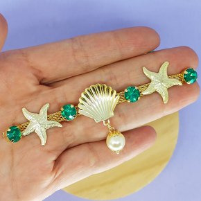 Cabedal Fundo do Mar Banhado Rebite Conchas e Estrela