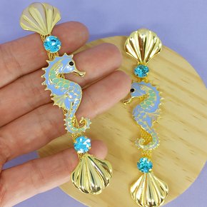 Cabedal Cavalo Marinho Banhado Rebite