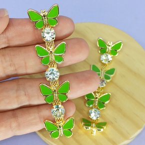 Cabedal Alícia Banhado Rebite Borboletas