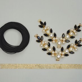 Kit Cabedal Pérola – Completo para Customização com Fio de Seda e Manta de Strass