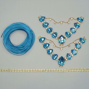 Kit Cabedal Carol – Completo para Customização com Fio de Seda e Strass