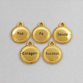 Kit de Pingentes de Metal com Argola