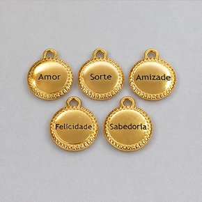 Kit de Pingentes de Metal com Argola