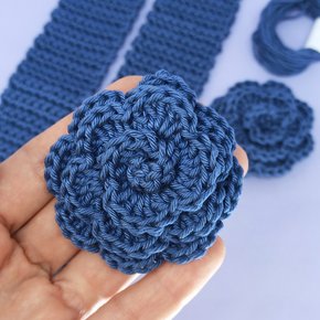 Kit de Aplique em Crochê Begônia