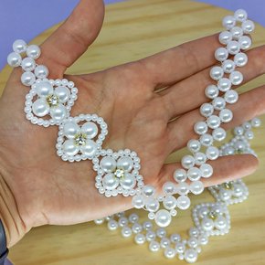 Trama de Pérolas Begônia V - Pronta pra Aplicar