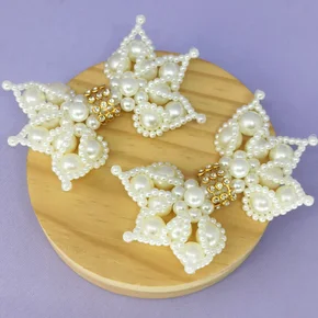 Trama de Pérolas Laço Azaleia - Pronta pra Aplicar