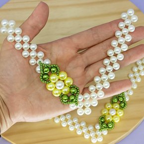 Trama de Pérolas Gérbera V - Pronta pra Aplicar