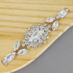 Cabedal Letícia Lateral com Pedrarias