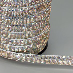 Tubo de Strass Meia Cana 15mm - metro