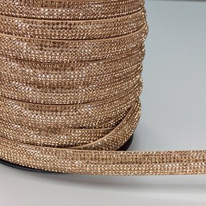 Tubo de Strass Meia Cana 15mm - metro