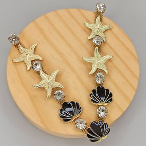 Cabedal Conchas V com Metal e Resina