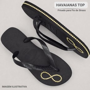 Havaianas Top com Frisado para Fio de Strass