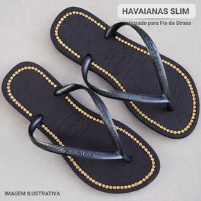 Havaianas Slim com Frisado para Fio de Strass