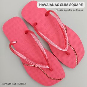 Havaianas Slim Square com Frisado para Fio de Strass