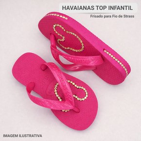Havaianas Top Infantil com Frisado para Fio de Strass