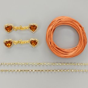 Kit com Cabedal Mãe Coração Lateral