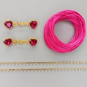 Kit com Cabedal Mãe Coração Lateral