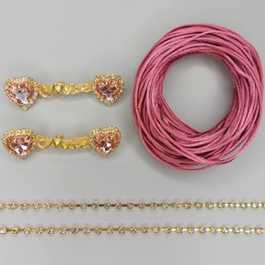 Kit com Cabedal Mãe Coração Lateral