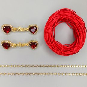 Kit com Cabedal Mãe Coração Lateral