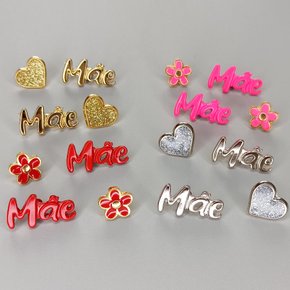 Kit com Piercings de Rebite Mãe