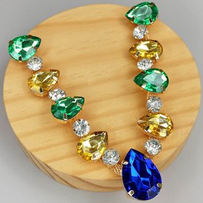 Cabedal Banhado Carol V com Pedrarias Par