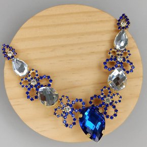 Cabedal Banhado Laís V com Pedrarias e Strass