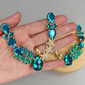 Cabedal Banhado Fundo do Mar Estela V com Pedrarias