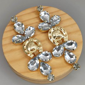 Cabedal Ferradura Cavalo Banhado Rebite Par