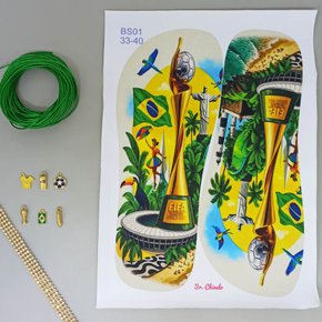Kit com Lonita e Pingentes Brasil