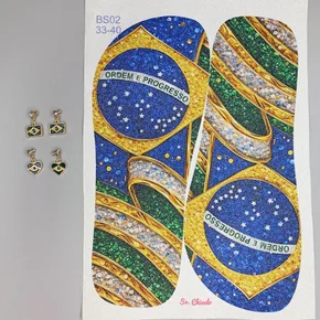 Kit com Lonita e Pingentes de Rebite