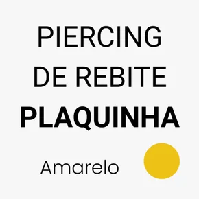 Piercing de Rebite Plaquinha - Escolha a Cor