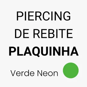 Piercing de Rebite Plaquinha - Escolha a Cor