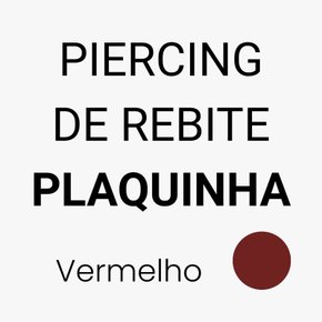 Piercing de Rebite Plaquinha - Escolha a Cor
