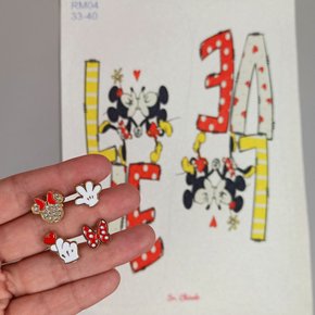 Kit com Lonita e Piercings de Rebite Minnie e Mickey