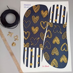 Kit com Lonita e Pingentes Corações