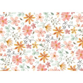 Estampa Sublimada Flores e Florais (Tamanho A4 - Par)